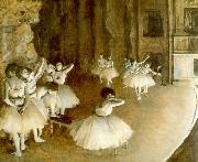 Edgar Degas Ballet Rehearsal on Stage oil